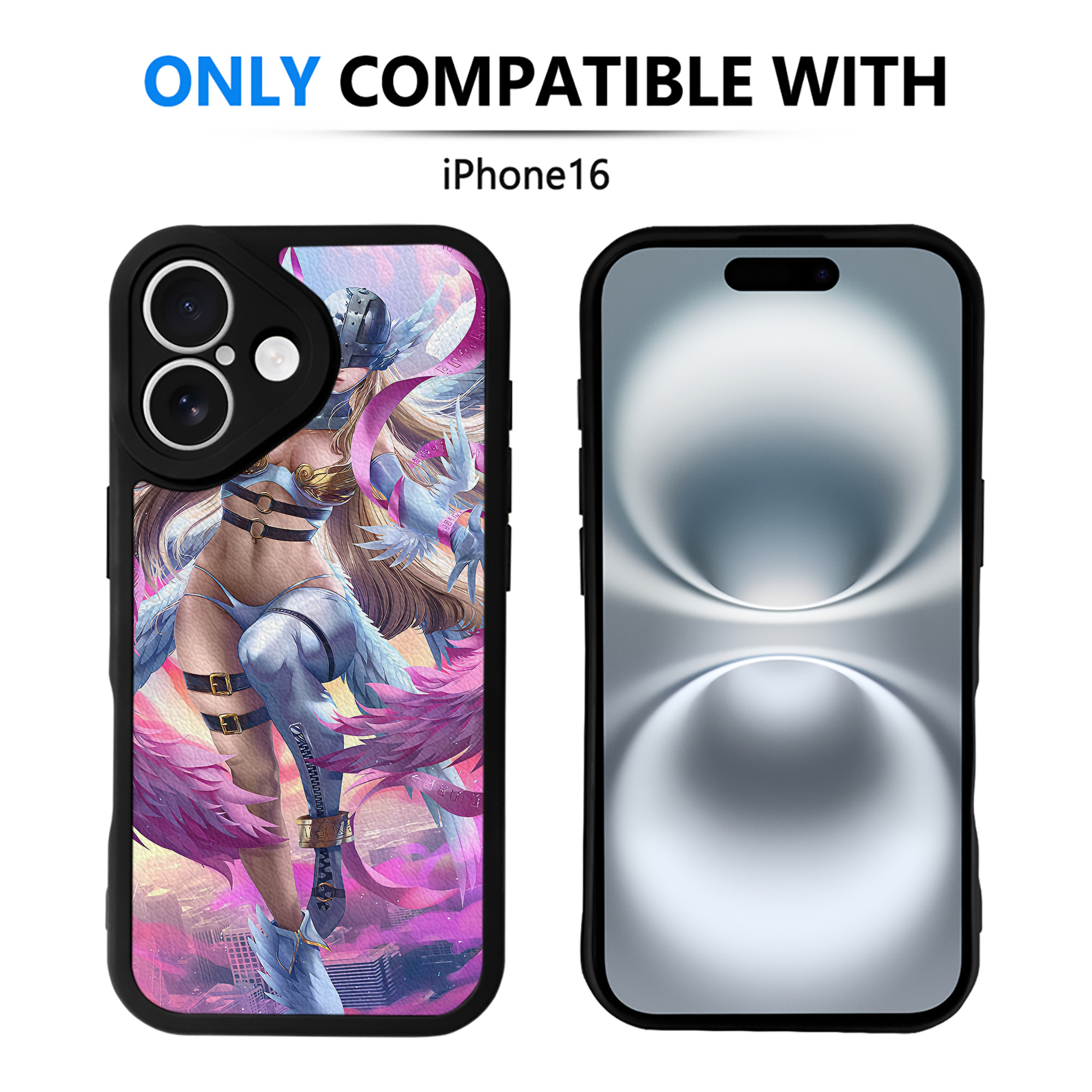 （画像用） Digimon デジタルモンスター/デジモン 【iPhone 16シリーズ対応】シリコンスマホケース（レザー調） 材質：シリコン